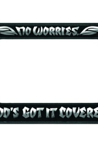 603799378826 No Worries License Plate Frame