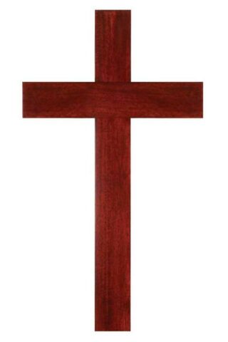 603799379588 Solid Mahogany Cross