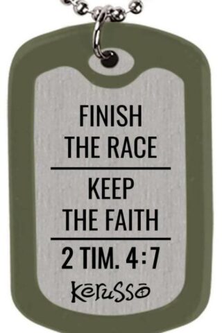 612978493137 Faith Gear Fight The Good Fight Dog Tag