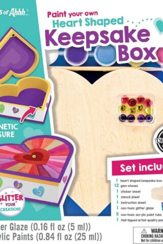 705988220210 Heart Shaped Keepsake Box Wood Paint Kit