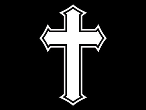 788200801749 Cross Vinyl Auto Decal (Bumper Sticker)