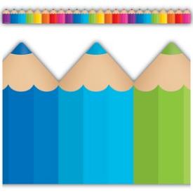 0088231934967 Colored Pencils Die Cut Border Trim