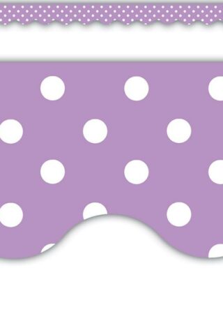 0088231955979 Orchid Polka Dots Scalloped Border Trim