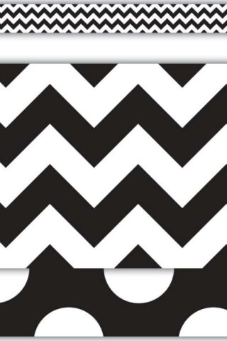 0712246031747 Black And White Chevrons Double Sided Border