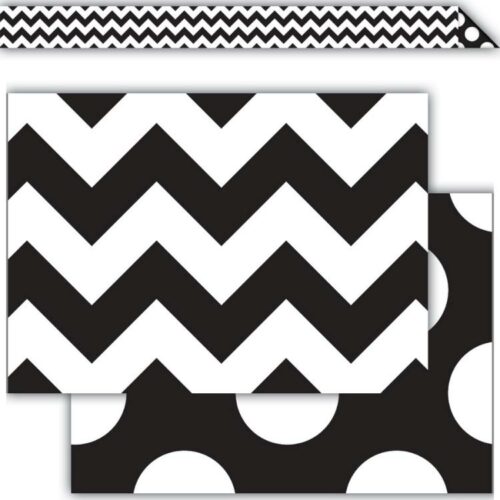 0712246031747 Black And White Chevrons Double Sided Border