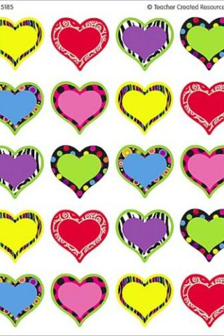 088231951858 Fancy Hearts Stickers