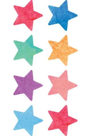 088231988977 Watercolor Stars Mini Stickers