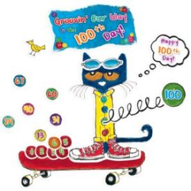 0765515023844 Pete The Cat 100 Groovy Days Of School Bulletin Board