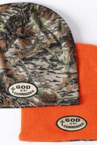 788200539840 God Is My Commander Camo Knit Hat