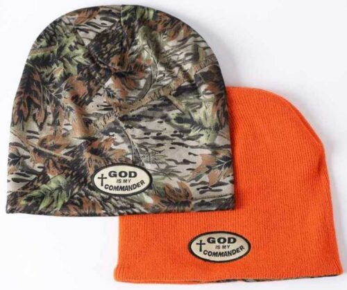 788200539840 God Is My Commander Camo Knit Hat