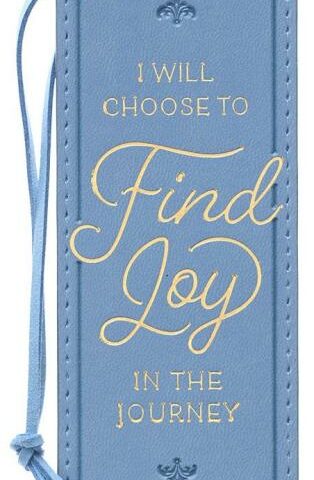 1220000138612 Find Joy In The Journey Blue Faux Leather