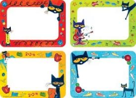 0088231939399 Pete The Cat Name Tags Labels