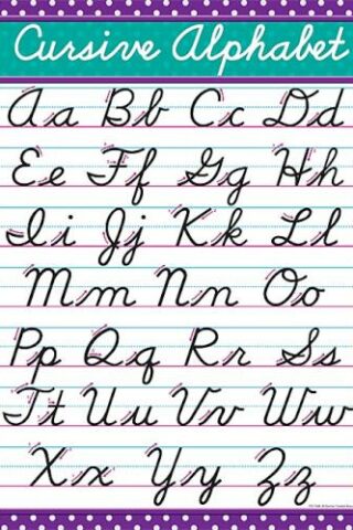 0088231976882 Cursive Alphabet Chart