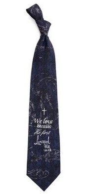 796736090285 First Love 1 John 4:19 Silk Tie