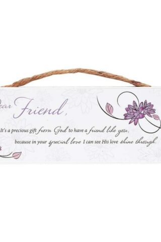 603799074124 Dear Friend With Jute Hanger (Plaque)