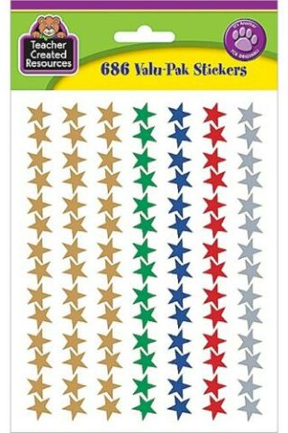 014467066448 Assorted Foil Stars Valu-Pak Stickers