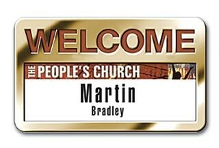 081407006048 Welcome Badge With Cut Out Lettering