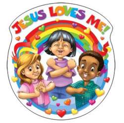 1594413754 Jesus Loves Me Two Sided Decoration