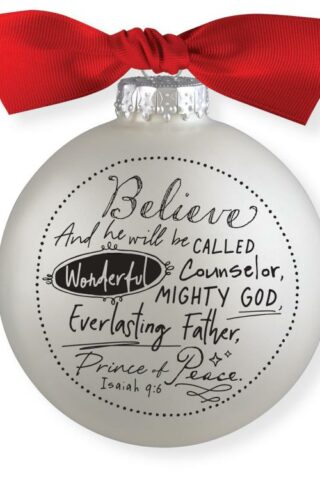 667665122821 Believe Scripture Ink Bauble (Ornament)