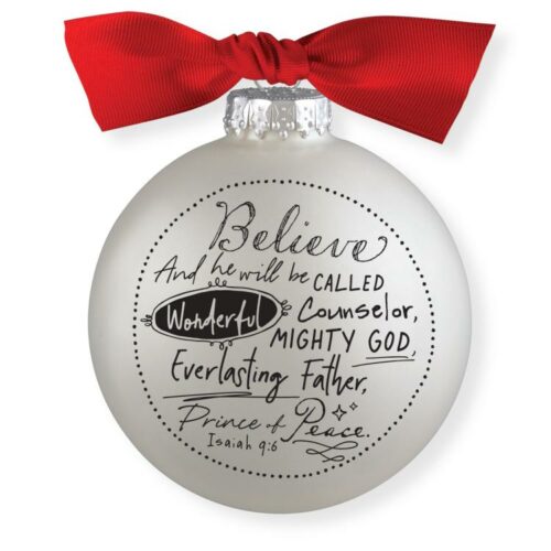 667665122821 Believe Scripture Ink Bauble (Ornament)