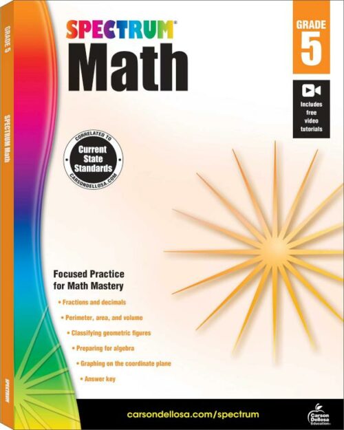 9781483808734 Spectrum Math Workbook Grade 5