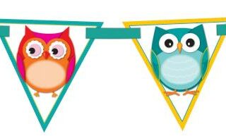 9781483816166 Colorful Owls Banner