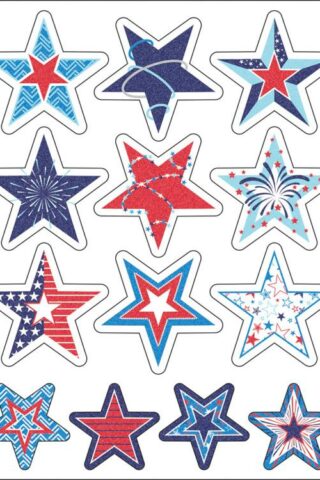 9781483835617 Star Spangled Shape Stickers