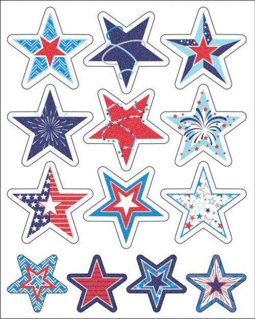 9781483835617 Star Spangled Shape Stickers