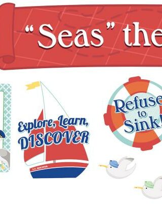 9781483837246 SS Discover Seas The Day Mini Bulletin Board Set