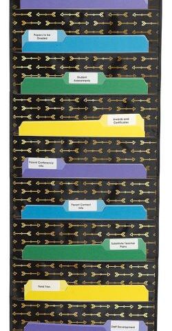 9781483843261 Storage Gold Arrows Pocket Chart