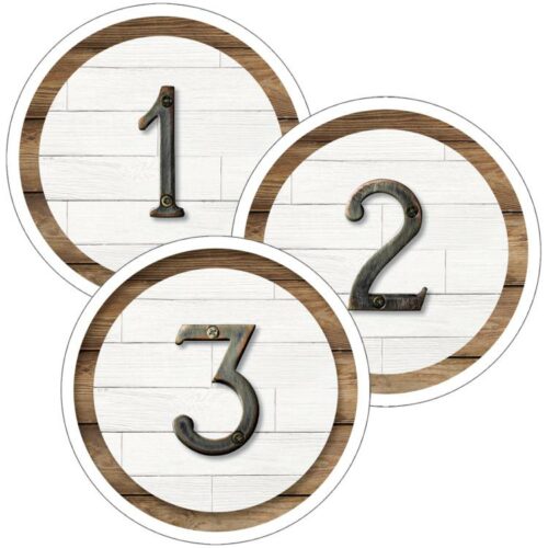 9781483844046 Industrial Chic Student Numbers Mini Cut Outs