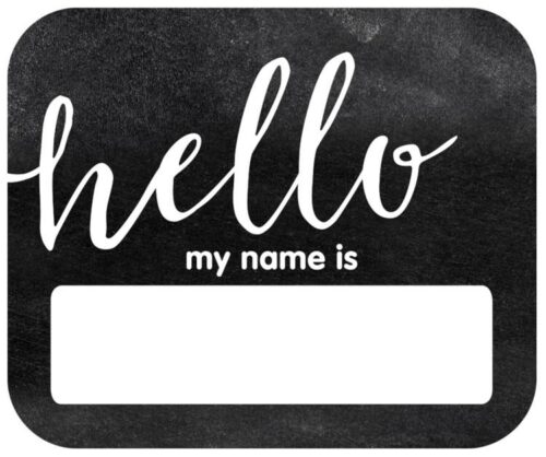 9781483844176 Industrial Chic Hello Name Tags