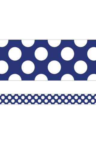 9781483844671 Navy With Polka Dots Straight Borders