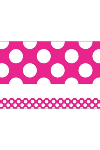 9781483844732 Hot Pink With Polka Dots Straight Borders