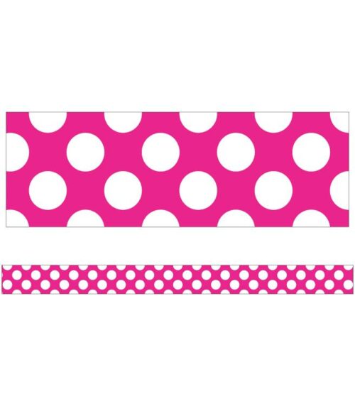 9781483844732 Hot Pink With Polka Dots Straight Borders