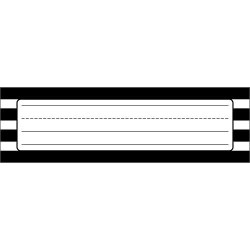 9781483851280 Simply Stylish Black And White Stripe Nameplates