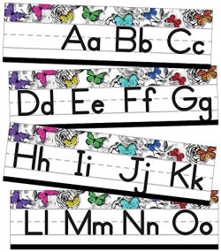 9781483851853 Woodland Whimsy Alphabet Line: Manuscript Mini Bulletin Board Set