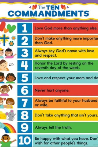 9781483853765 10 Commandments Chart