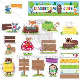 9781634458047 Woodland Friends Classroom Jobs Mini Bulletin Board