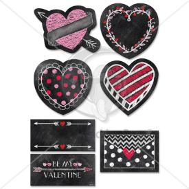 9781634459600 Chalk It Up Chalk Hearts Seasonal Cut Outs