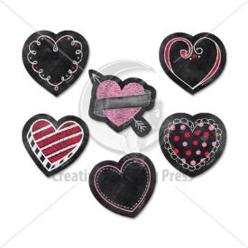 9781634459617 Chalk It Up Chalk Hearts Seasonal Cut Outs