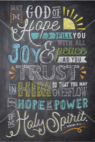 9781683100430 Romans 15:13 Chalk Rejoice Inspire U Poster