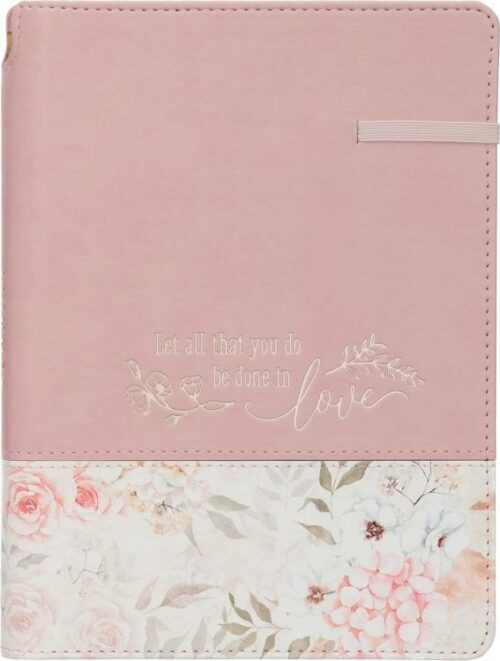 9781776371808 Done In Love Journal 1 Corinthians 16:14 Pink Floral