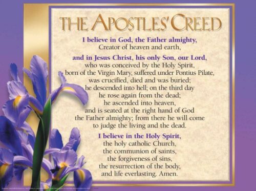 9789901983162 Apostles Creed Wall Chart Laminated