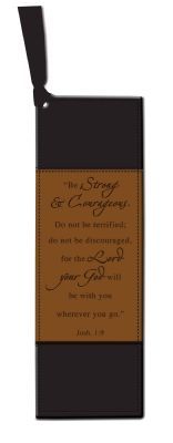 6006937103566 Be Strong And Courageous LuxLeather PageMarker