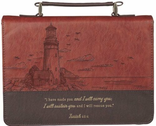 6006937170629 Premium Classic Vegan Leather Inspirational Bible Cover for Men & Women: I Will