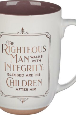 1220000321885 Large Ceramic Coffee & Tea Scripture Mug for Men: Righteous Man - Proverbs 20:7