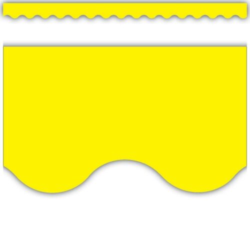 0014467041759 Yellow Scalloped Border Trim