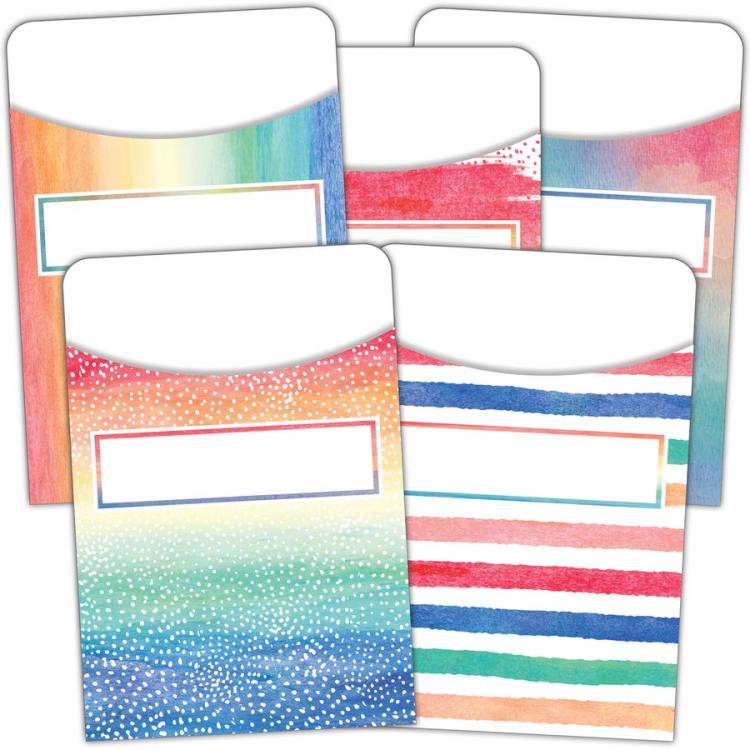 0088231958161 Watercolor Multi Pack Library Pockets