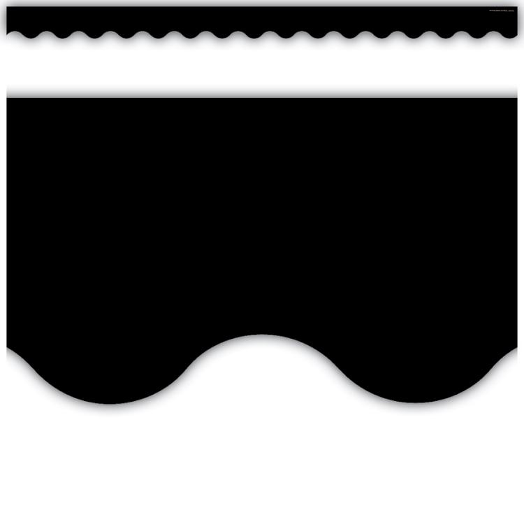 0088231943976 Black Scalloped Border Trim